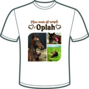 OPLAH uniquement -Tee-Shirt Blanc Unisexe Col Rond Coton Bio