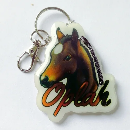 Porte-clés artisanal avec véritable crin d’Oplah